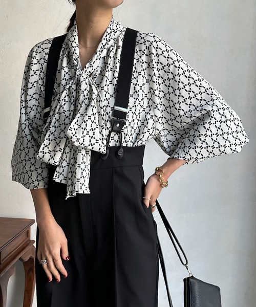 khaju♡2wayドット柄ブラウス 新品・タグ付き Khaju - khaju 2wayドットブラウス カージュ ベージュ shipsの通販 by