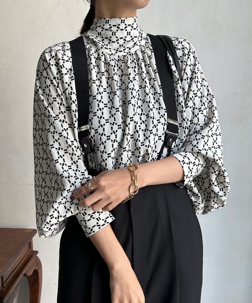 khaju♡2wayドット柄ブラウス 新品・タグ付き Khaju - khaju 2wayドットブラウス カージュ ベージュ shipsの通販 by