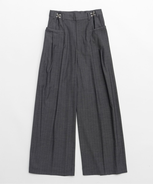 MAISON SPECIAL(メゾンスペシャル)の「2way Tuck Volume Pants/2WAYタックボリュームパンツ【MAISON SPECIAL/メゾンスペシャル】■セットアップ対応■(スラックス・レディース・ライトグレー/グレー/ネイビー・38/36)」の14枚目の写真