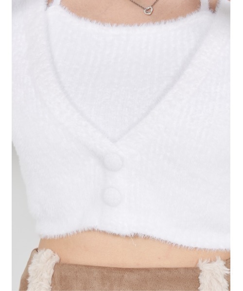 セール】ドッキングシャギーニットトップス（ニット/セーター