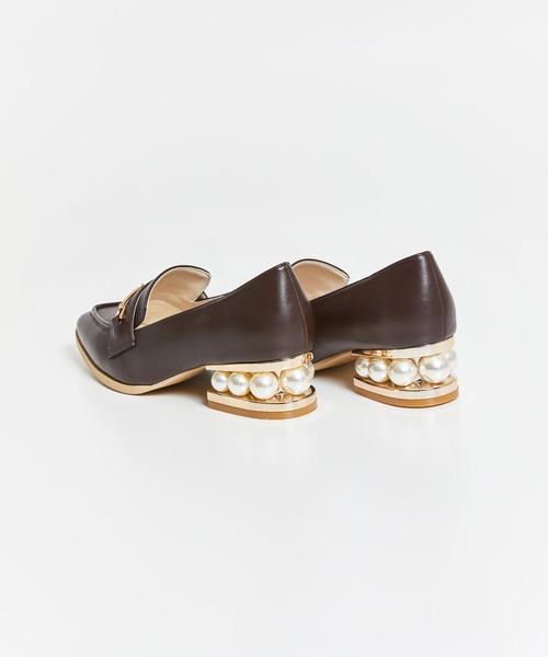 NOELA（ノエラ）の「パールヒールローファー（ローファー・レディース・オフホワイト/ブラウン/ベージュ・S/M/L）」の5枚目の写真