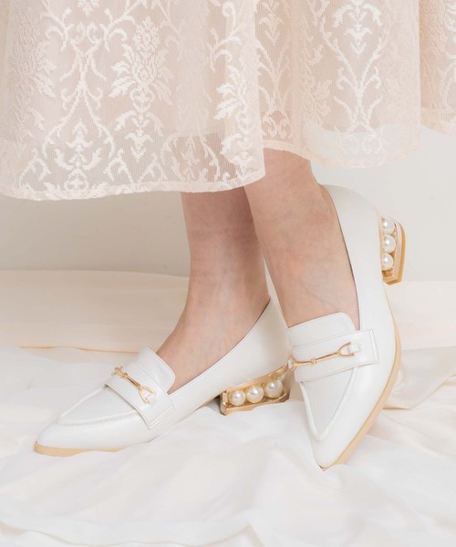 NOELA（ノエラ）の「パールヒールローファー（ローファー・レディース・オフホワイト/ブラウン/ベージュ・S/M/L）」の9枚目の写真