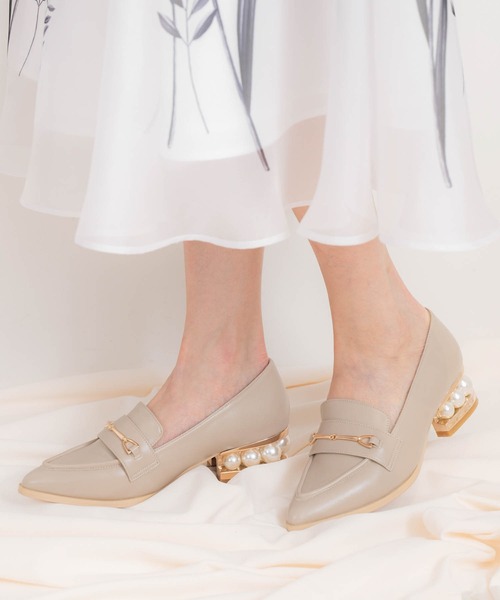 NOELA（ノエラ）の「パールヒールローファー（ローファー・レディース・オフホワイト/ブラウン/ベージュ・S/M/L）」の12枚目の写真