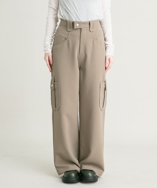 KBF（ケイビーエフ）の「ワークディティールミリタリーパンツ（その他パンツ・レディース・チャコールグレー/カーキ・ONE）」の12枚目の写真