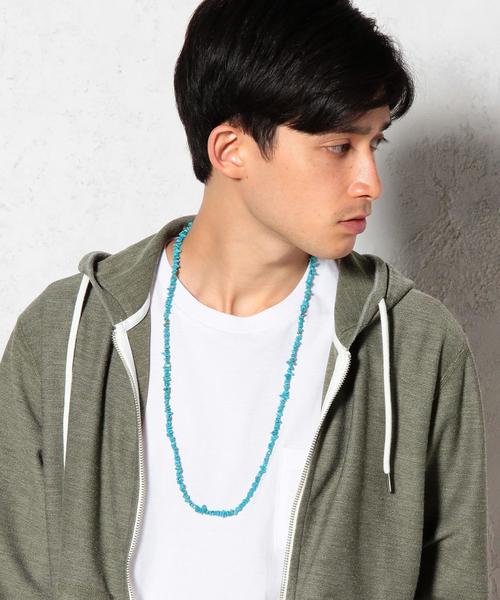 green label relaxing（グリーンレーベルリラクシング）の「TQ ネックレス 73（ネックレス・メンズ・ターコイズブルー・フリー）」の5枚目の写真