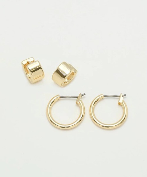 GOLDY（ゴールディ）の「【GOLDY】フラット ＆ ミニマル ライン 2ペア ピアス / 1201202 CS-2311※（ピアス（両耳用）・レディース・シルバー系その他/ゴールド/ゴールド系その他2/シルバー・FREE）」の4枚目の写真