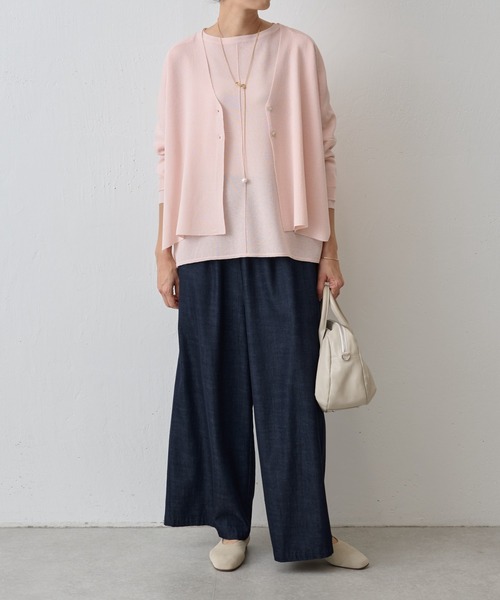 BEARDSLEY(ビアズリー)の「《セットアップ対応》マルチウエストリブパンツ(その他パンツ・レディース・グリーン/ライトグレー/アイボリー/インディゴブルー/ブラック・S/L/M)」の12枚目の写真