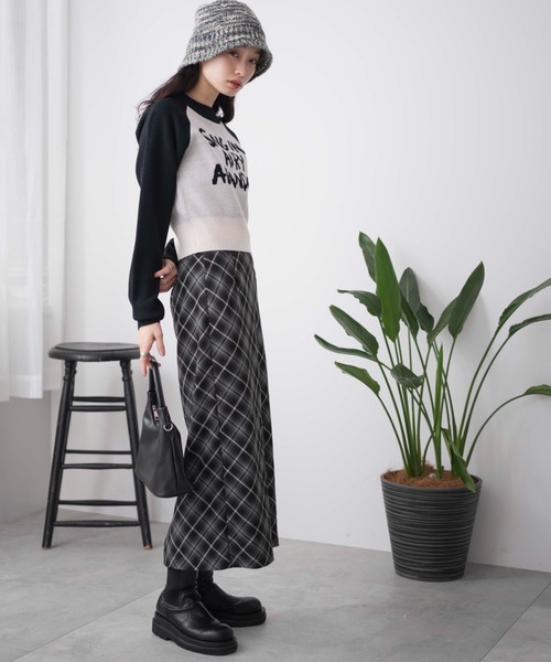 WEGO（ウィゴー）の「WEGO/ジャガードショートニットプルオーバー（ニット/セーター・レディース・ブルー/アイボリー/その他1・FREE）」の6枚目の写真