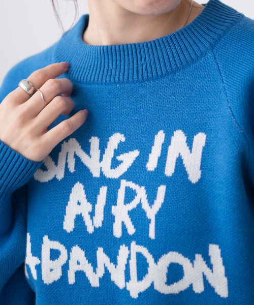 WEGO（ウィゴー）の「WEGO/ジャガードショートニットプルオーバー（ニット/セーター・レディース・ブルー/アイボリー/その他1・FREE）」の7枚目の写真