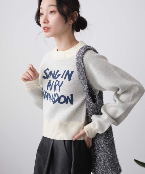 WEGO（ウィゴー）の「WEGO/ジャガードショートニットプルオーバー（ニット/セーター・レディース・ブルー/アイボリー/その他1・FREE）」の11枚目の写真