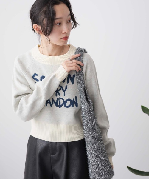 WEGO（ウィゴー）の「WEGO/ジャガードショートニットプルオーバー（ニット/セーター・レディース・ブルー/アイボリー/その他1・FREE）」の12枚目の写真