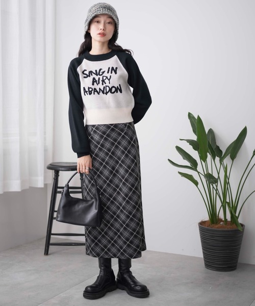 WEGO（ウィゴー）の「WEGO/ジャガードショートニットプルオーバー（ニット/セーター・レディース・ブルー/アイボリー/その他1・FREE）」の21枚目の写真