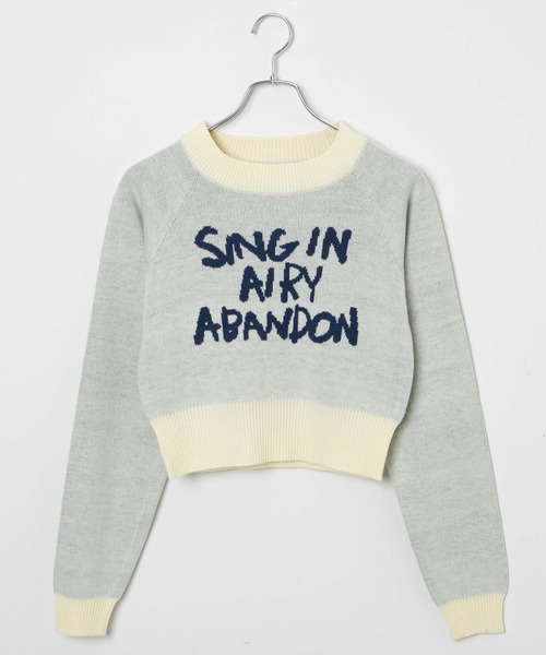 WEGO（ウィゴー）の「WEGO/ジャガードショートニットプルオーバー（ニット/セーター・レディース・ブルー/アイボリー/その他1・FREE）」の22枚目の写真