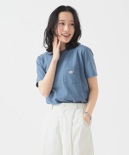 DANTON（ダントン）の「DANTON / SHORT SLEEVE POCKET T-SHIRT PLAIN（S～M）（Tシャツ/カットソー・レディース・ブラック/ブラウン系その他2/ホワイト/ブルー系その他/オレンジ系その他4/パープル/ダークグリーン/ホワイト系その他7・MEDIUM/SMALL）」の6枚目の写真