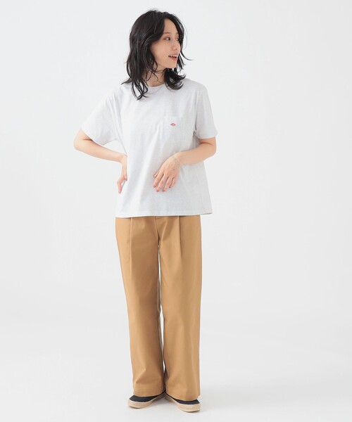 DANTON（ダントン）の「DANTON / SHORT SLEEVE POCKET T-SHIRT PLAIN（S～M）（Tシャツ/カットソー・レディース・ブラック/ブラウン系その他2/ホワイト/ブルー系その他/オレンジ系その他4/パープル/ダークグリーン/ホワイト系その他7・MEDIUM/SMALL）」の16枚目の写真