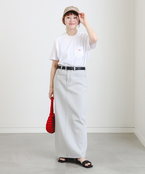 DANTON（ダントン）の「DANTON / SHORT SLEEVE POCKET T-SHIRT PLAIN（S～M）（Tシャツ/カットソー・レディース・ブラック/ブラウン系その他2/ホワイト/ブルー系その他/オレンジ系その他4/パープル/ダークグリーン/ホワイト系その他7・MEDIUM/SMALL）」の12枚目の写真