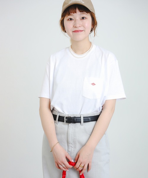 DANTON（ダントン）の「DANTON / SHORT SLEEVE POCKET T-SHIRT PLAIN（S～M）（Tシャツ/カットソー・レディース・ブラック/ブラウン系その他2/ホワイト/ブルー系その他/オレンジ系その他4/パープル/ダークグリーン/ホワイト系その他7・MEDIUM/SMALL）」の14枚目の写真