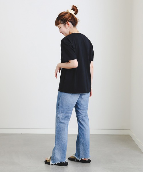 DANTON（ダントン）の「DANTON / SHORT SLEEVE POCKET T-SHIRT PLAIN（S～M）（Tシャツ/カットソー・レディース・ブラック/ブラウン系その他2/ホワイト/ブルー系その他/オレンジ系その他4/パープル/ダークグリーン/ホワイト系その他7・MEDIUM/SMALL）」の10枚目の写真