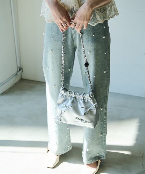 paravion（パラビオン）の「パールデニムパンツ（デニムパンツ・レディース・ライトブルー・MEDIUM/SMALL/LARGE）」の7枚目の写真