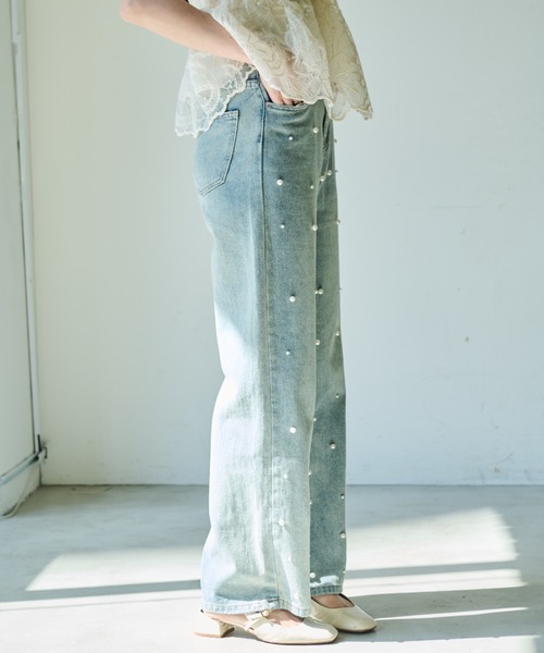 paravion（パラビオン）の「パールデニムパンツ（デニムパンツ・レディース・ライトブルー・MEDIUM/SMALL/LARGE）」の11枚目の写真