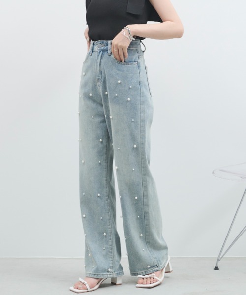 paravion（パラビオン）の「パールデニムパンツ（デニムパンツ・レディース・ライトブルー・MEDIUM/SMALL/LARGE）」の17枚目の写真