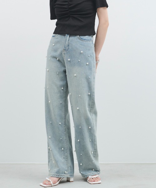 paravion（パラビオン）の「パールデニムパンツ（デニムパンツ・レディース・ライトブルー・MEDIUM/SMALL/LARGE）」の21枚目の写真