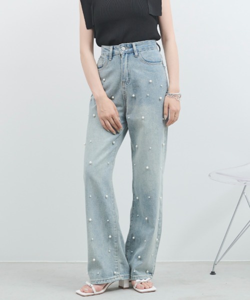 パールデニムパンツ（デニムパンツ）｜paravion（パラビオン）の