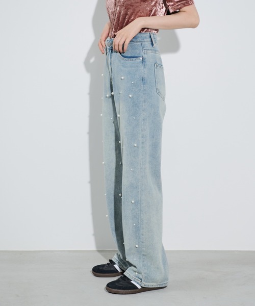 paravion（パラビオン）の「パールデニムパンツ（デニムパンツ・レディース・ライトブルー・MEDIUM/SMALL/LARGE）」の15枚目の写真