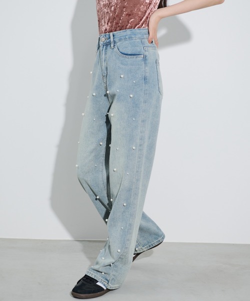 paravion（パラビオン）の「パールデニムパンツ（デニムパンツ・レディース・ライトブルー・MEDIUM/SMALL/LARGE）」の16枚目の写真