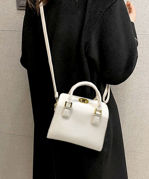 florist(フローリスト)の「【2WAY/3WAY】ヴィーガンレザーケーキボックス型ハンドバッグ/ショルダーバッグ(ハンドバッグ・レディース・ワインレッド/ブラック/ブラウン/ホワイト・FREE)」の15枚目の写真