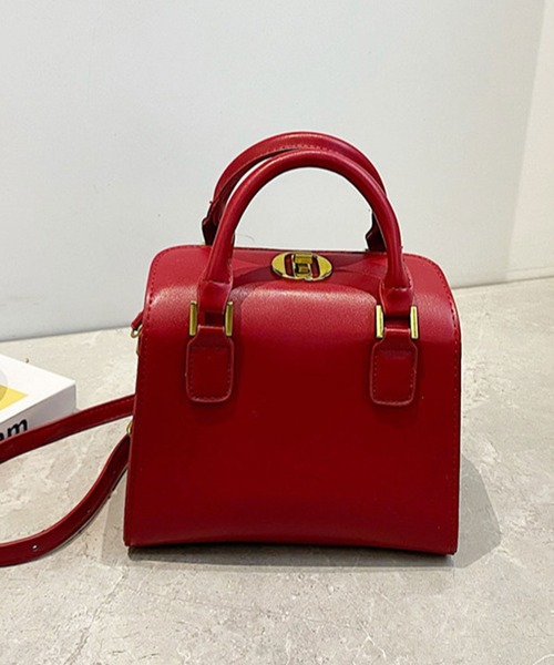 florist(フローリスト)の「【2WAY/3WAY】ヴィーガンレザーケーキボックス型ハンドバッグ/ショルダーバッグ(ハンドバッグ・レディース・ワインレッド/ブラック/ブラウン/ホワイト・FREE)」の20枚目の写真