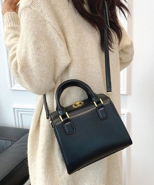 florist(フローリスト)の「【2WAY/3WAY】ヴィーガンレザーケーキボックス型ハンドバッグ/ショルダーバッグ(ハンドバッグ・レディース・ワインレッド/ブラック/ブラウン/ホワイト・FREE)」の18枚目の写真