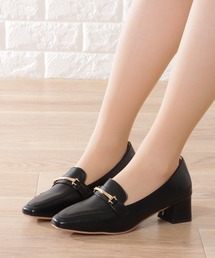 Lace Ladies（レースレディース）の「メタリックバー付き スクエア チャンキー クラシカル ローファー（ローファー）」