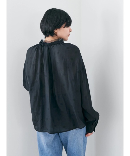 YECCA VECCA（イェッカヴェッカ）の「ドット柄シアーリボンブラウス（シャツ/ブラウス・レディース・オフホワイト/ブラック・FREE）」の18枚目の写真