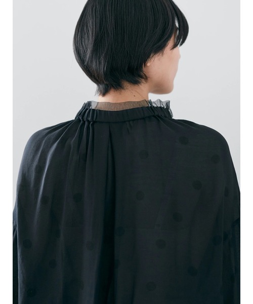 YECCA VECCA（イェッカヴェッカ）の「ドット柄シアーリボンブラウス（シャツ/ブラウス・レディース・オフホワイト/ブラック・FREE）」の20枚目の写真