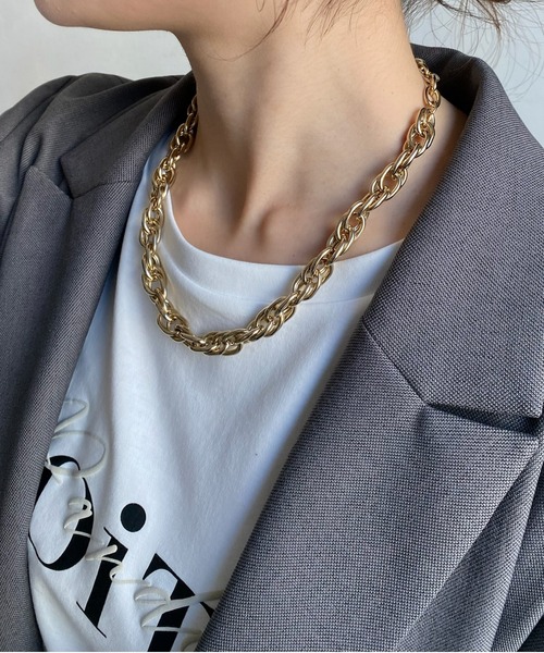 DouDou（ドゥドゥ）の「スクリューチェーンネックレス（ネックレス・レディース・シルバー/ゴールド・FREE）」の2枚目の写真