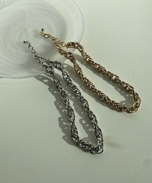 DouDou（ドゥドゥ）の「スクリューチェーンネックレス（ネックレス・レディース・シルバー/ゴールド・FREE）」の5枚目の写真