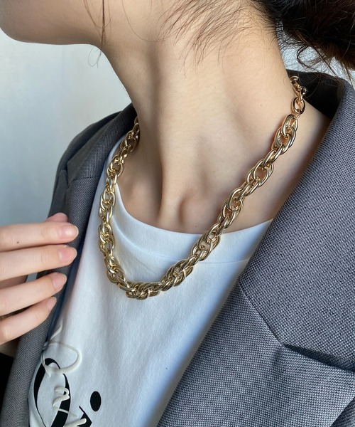 DouDou（ドゥドゥ）の「スクリューチェーンネックレス（ネックレス・レディース・シルバー/ゴールド・FREE）」の3枚目の写真