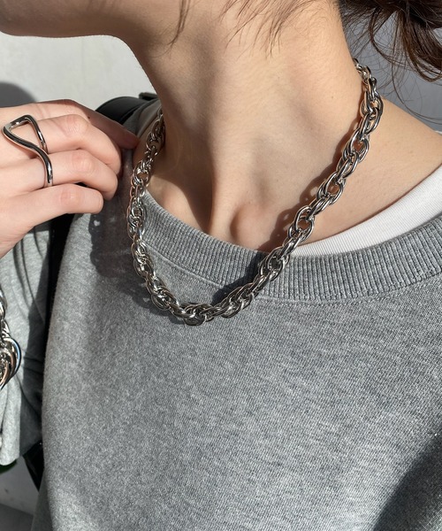 DouDou（ドゥドゥ）の「スクリューチェーンネックレス（ネックレス・レディース・シルバー/ゴールド・FREE）」の4枚目の写真