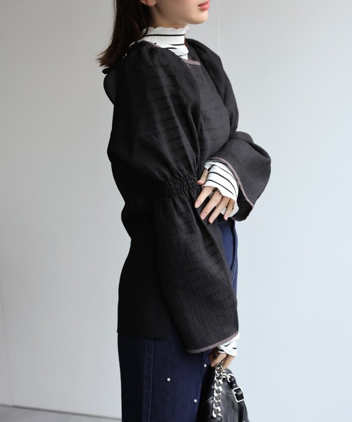 セール】配色 シアーブラウス（シャツ/ブラウス）｜sakishimatokyo