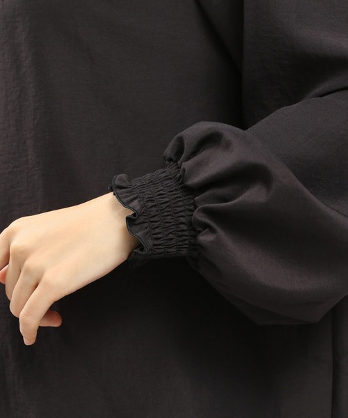 GLOBAL WORK Smile Seed Store（グローバルワーク スマイルシードストア）の「ボリュームスリーブブラウス長袖/989458（シャツ/ブラウス・レディース・グレー系その他2/ブルー系その他6/ブラック/チェック/チャコール/グレー系その他・X-LARGE/SMALL/MEDIUM/LARGE）」の17枚目の写真