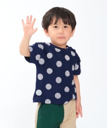 水玉ジャガード半袖Tシャツ