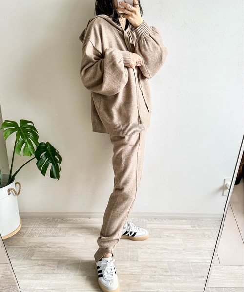 AMELY（エミリー）の「《mayoさんコラボ》ニットスリットパンツ（その他パンツ・レディース・グレー/モカ/ブラック・M/L）」の12枚目の写真
