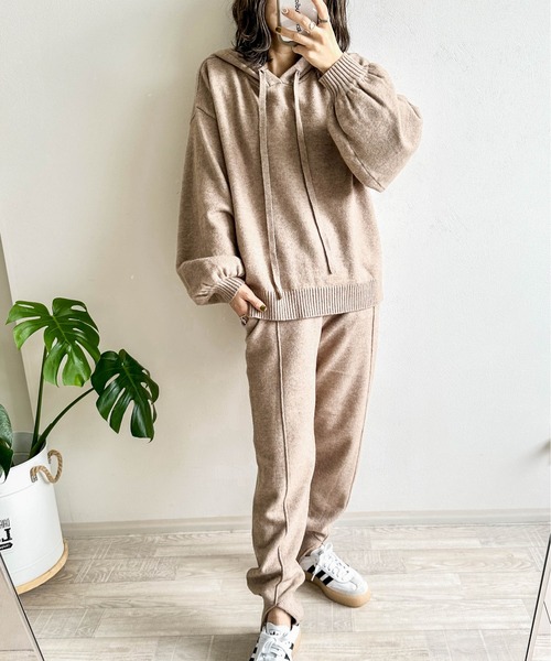 AMELY（エミリー）の「《mayoさんコラボ》ニットスリットパンツ（その他パンツ・レディース・グレー/モカ/ブラック・M/L）」の11枚目の写真
