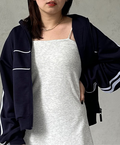 CPCM(シーピーシーエム)の「カップ付きWストラップキャミワンピース(ワンピース・レディース・ブルー系その他/キナリ/チャコールグレー/ブラック・FREE)」の14枚目の写真
