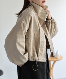 ap retro（アプレトロ）の「【選べる2素材】クロップドスタンドショートブルゾン　フェイクレザー / ナイロン（ブルゾン）」