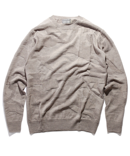 Denime（ドゥニーム）の「シャドーカモJQDニット（ニット/セーター・メンズ・ブラック/ライトグレー/ネイビー・LARGE/MEDIUM/X-LARGE）」の3枚目の写真