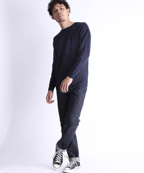 Denime（ドゥニーム）の「シャドーカモJQDニット（ニット/セーター・メンズ・ブラック/ライトグレー/ネイビー・LARGE/MEDIUM/X-LARGE）」の14枚目の写真