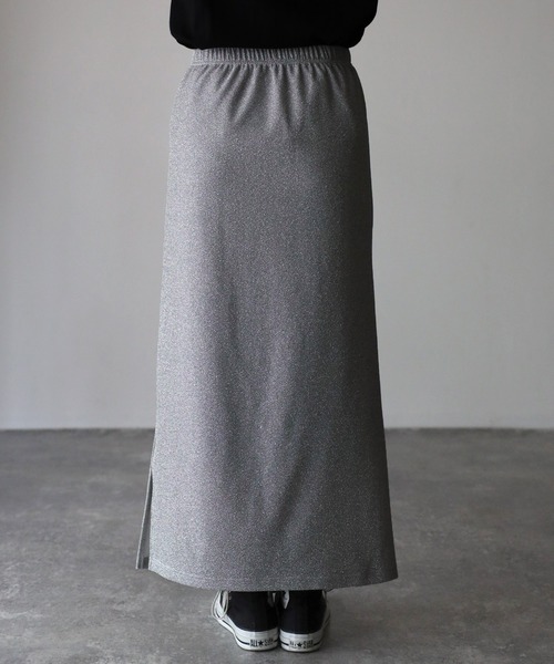 Riberry(リベリー)の「ラメタイトスカート(スカート・レディース・ブラック×シルバー/シルバー/ブラック・FREE)」の21枚目の写真