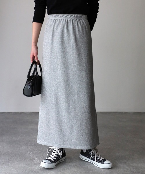 Riberry(リベリー)の「ラメタイトスカート(スカート・レディース・ブラック×シルバー/シルバー/ブラック・FREE)」の11枚目の写真